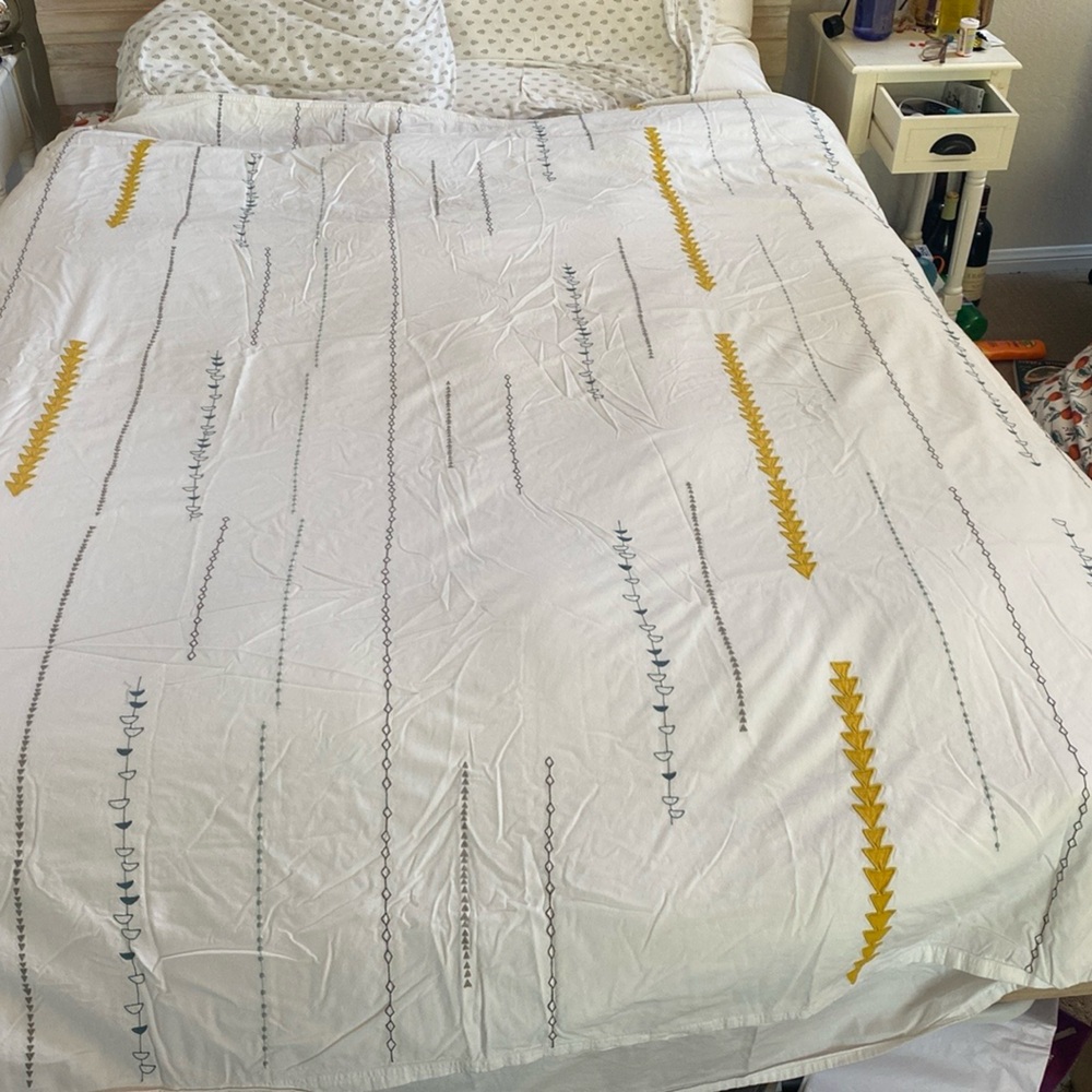 Coyuchi duvet cover, cotton, full/queen